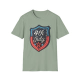 4th of July Shield - Unisex Softstyle T-Shirt
