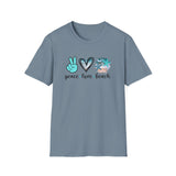 Peace Love Beach - Unisex Softstyle T-Shirt