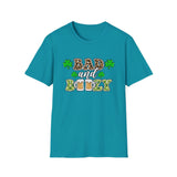 Bad And Boozy St Patrick's Day Softstyle T Shirt - Funny Shirt, St Patties Shirt, Green Shirt