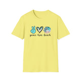 Peace Love Beach - Unisex Softstyle T-Shirt