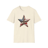USA Flag Star - Unisex Softstyle T-Shirt