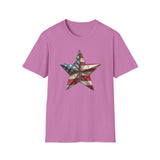 USA Flag Star - Unisex Softstyle T-Shirt