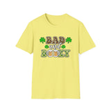 Bad And Boozy St Patrick's Day Softstyle T Shirt - Funny Shirt, St Patties Shirt, Green Shirt