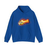 Flaming Softball Hoodie - Softball Hoodie, Softball Gift Idea, Softball Lover, Game Day, Softballer, Softball Life - Unisex Heavy Blend