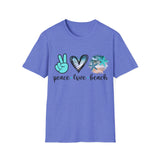 Peace Love Beach - Unisex Softstyle
