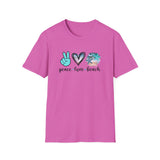 Peace Love Beach - Unisex Softstyle T-Shirt