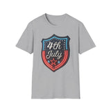 4th of July Shield - Unisex Softstyle T-Shirt
