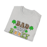 Bad And Boozy St Patrick's Day Softstyle T Shirt - Funny Shirt, St Patties Shirt, Green Shirt