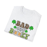 Bad And Boozy St Patrick's Day Softstyle T Shirt - Funny Shirt, St Patties Shirt, Green Shirt