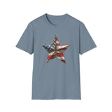 USA Flag Star - Unisex Softstyle T-Shirt