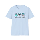 Peace Love Beach - Unisex Softstyle T-Shirt
