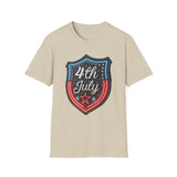 4th of July Shield - Unisex Softstyle T-Shirt