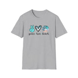 Peace Love Beach - Unisex Softstyle T-Shirt