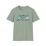 Peace Love Beach - Unisex Softstyle T-Shirt