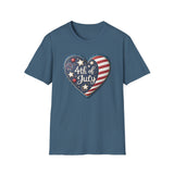 Heart 4th of July - Unisex Softstyle T-Shirt