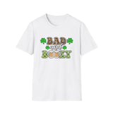 Bad And Boozy St Patrick's Day Softstyle T Shirt - Funny Shirt, St Patties Shirt, Green Shirt