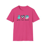 Peace Love Beach - Unisex Softstyle T-Shirt