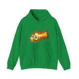 Flaming Softball Hoodie - Softball Hoodie, Softball Gift Idea, Softball Lover, Game Day, Softballer, Softball Life - Unisex Heavy Blend