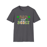 Bad And Boozy St Patrick's Day Softstyle T Shirt - Funny Shirt, St Patties Shirt, Green Shirt