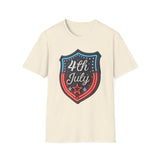 4th of July Shield - Unisex Softstyle T-Shirt