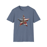 USA Flag Star - Unisex Softstyle T-Shirt