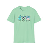 Peace Love Beach - Unisex Softstyle T-Shirt