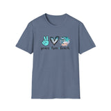 Peace Love Beach - Unisex Softstyle T-Shirt