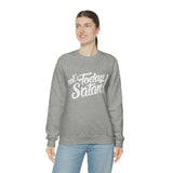 Not Today Satan Sweatshirt - Funny Religious Sweatshirt - Unisex Heavy Blend Sweatshirt