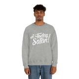 Not Today Satan Sweatshirt - Funny Religious Sweatshirt - Unisex Heavy Blend Sweatshirt