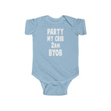 My Crib Onesie Wt - Baby Gift, Baby Shower, Baby Present, Baby Birthday, Pregnancy Announcement, New Mom - Infant Fine Jersey Bo