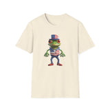 USA Frog 4th of July Shield - Unisex Softstyle T-Shirt