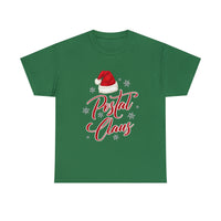 Postal Claus Christmas T Shirt - United States Postal Worker Postal Wear Post Office - Heavy Cotton Unisex