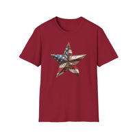 USA Flag Star 4th of July - Unisex Softstyle T-Shirt