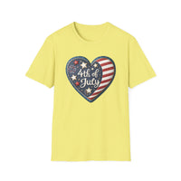 Heart 4th of July - Unisex Softstyle T-Shirt
