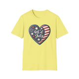 Heart 4th of July - Unisex Softstyle T-Shirt
