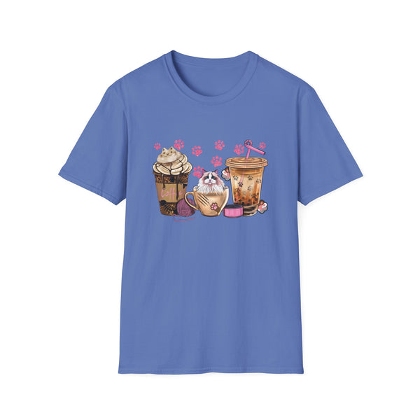 Cat Coffee - Unisex Softstyle T-Shirt