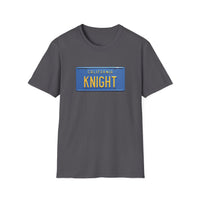 "KNIGHT" Knight Rider Kitt License Plate - Unisex Softstyle T-Shirt