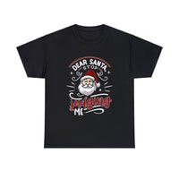 Santa Stop Judging Me Christmas Shirt - Christmas Holiday Graphic T Shirt Short Sleeve Unisex Jersey Tee