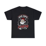 Santa Stop Judging Me Christmas Shirt - Christmas Holiday Graphic T Shirt Short Sleeve Unisex Jersey Tee