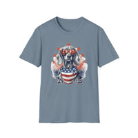 Patriotic Dachshund 4th of July - Unisex Softstyle T-Shirt