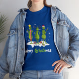 Merry GrinchMas Funny Shirt - Christmas Funny Holiday Graphic T Shirt, Christmas Shirt, Holiday Shirt - Short Sleeve Unisex