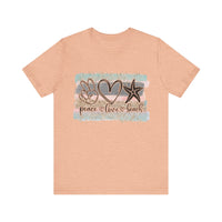 Peace Love Beach 2 - Bella Canvas Unisex Ring Spun Cotton Shirt
