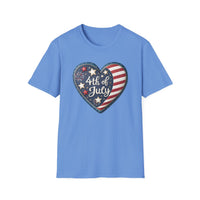 Heart 4th of July - Unisex Softstyle T-Shirt
