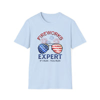 Fireworks Expert 4th of July - Unisex Softstyle T-Shirt