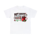 Hot Cocoa and Christmas Movies Funny Shirt - Christmas Funny Holiday Graphic T Shirt Short Sleeve Unisex Jersey Tee