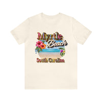 Myrtle Beach South Carolina Bella Canvas T Shirt - Ring Spun Unisex Jersey Short Sleeve T-Shirt