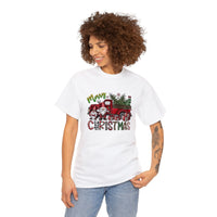 Merry Christmas Truck Funny Shirt - Christmas Funny Holiday Graphic T Shirt Short Sleeve Unisex Jersey Tee