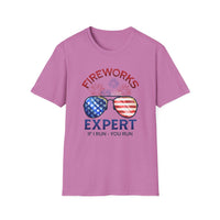 Fireworks Expert 4th of July - Unisex Softstyle T-Shirt