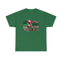 Ho Ho Ho Pour The Merlot Funny Shirt - Christmas Funny Holiday Graphic T Shirt Short Sleeve Unisex Jersey Tee