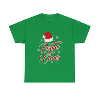 Postal Claus Christmas T Shirt - United States Postal Worker Postal Wear Post Office - Heavy Cotton Unisex